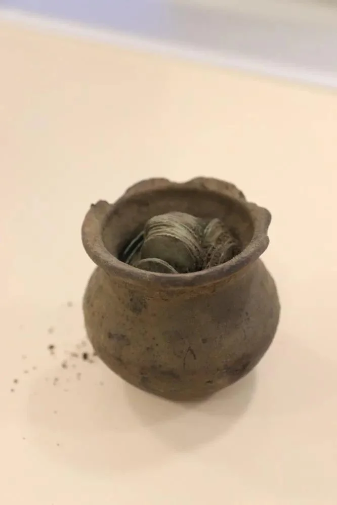 İtini gəzdirərkən xəzinə tapdı - FOTO