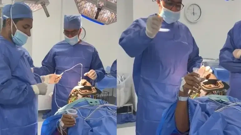 Xəstə oyaq idi, kameralar çəkirdi: Əməliyyat zamanı inanılmaz an
