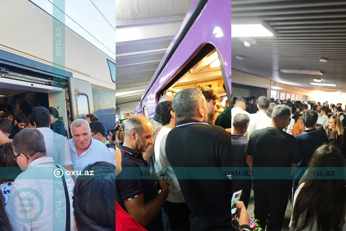 Bilik Günü Bakını iflic etdi: Metroda və yollarda izdiham - FOTO