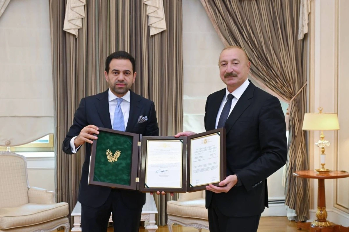 Prezident İlham Əliyevə “Zayed İnsan Qardaşlığı Mükafatı”nın sertifikatı təqdim edilib