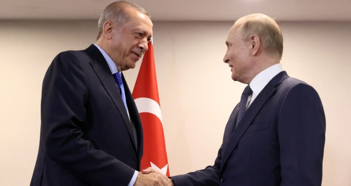 KİV: Putin-Ərdoğan görüşü 30 dəqiqə nəzərdə tutulsa da, 1 saat yarım davam edib
